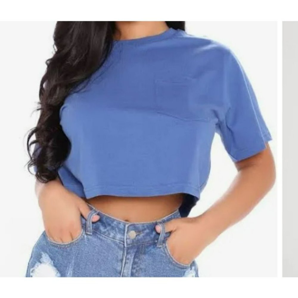 Womens: Fashion Nova Pullover, Cropped, Front Pocket - NWT